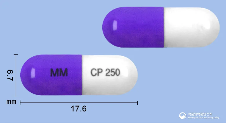 명문세파클러수화물캡슐250mg 실물 사진