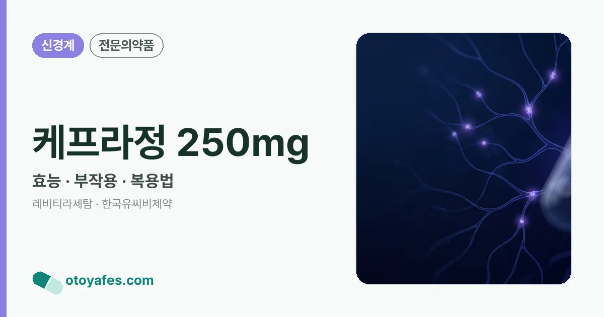 케프라정 250mg 정리 썸네일