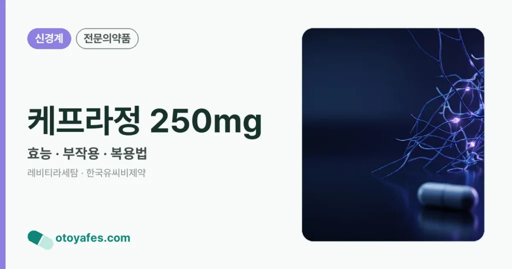 케프라정 250mg 정리 썸네일