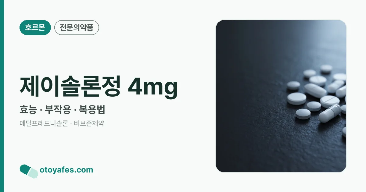 제이솔론정 4mg 정리 썸네일