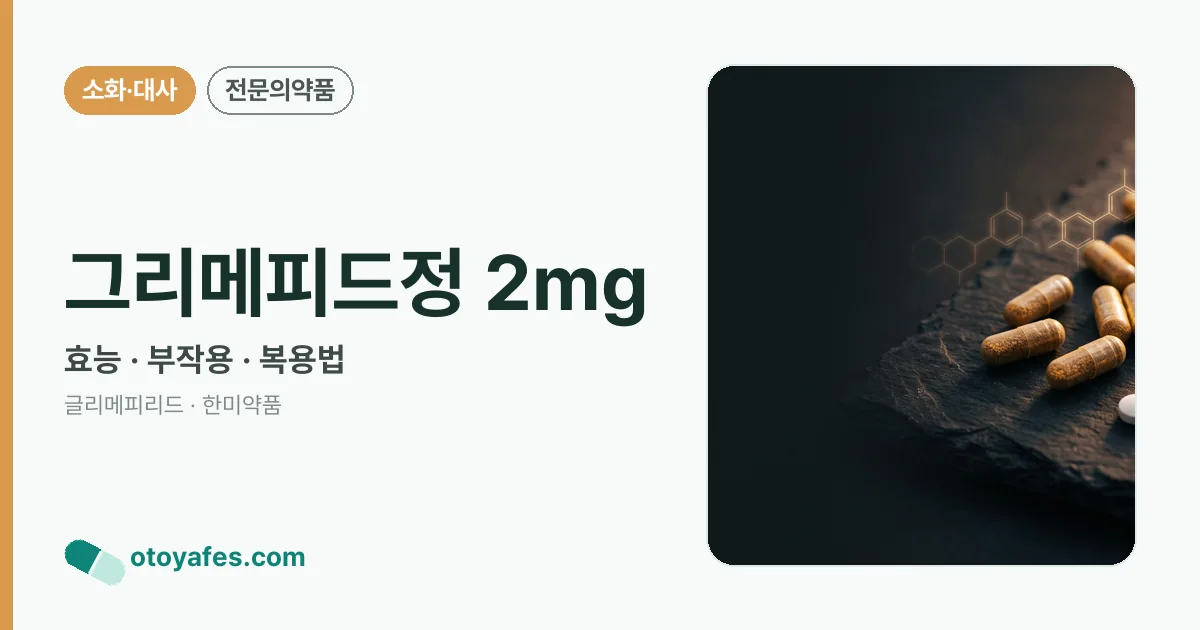 그리메피드정 2mg 정리 썸네일