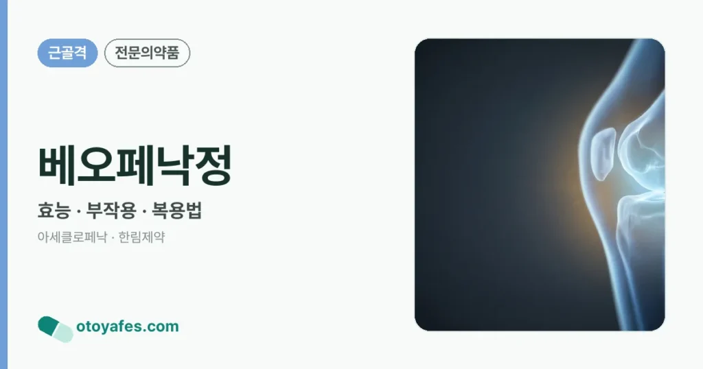 베오페낙정 정리 썸네일