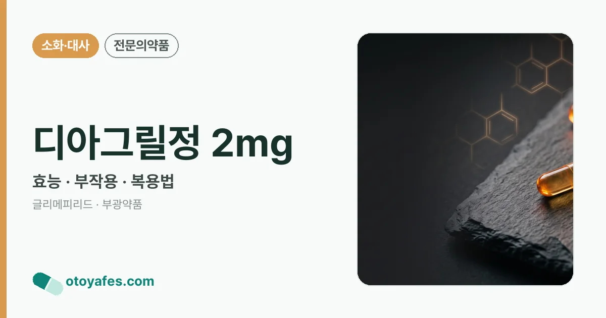 디아그릴정 2mg 정리 썸네일
