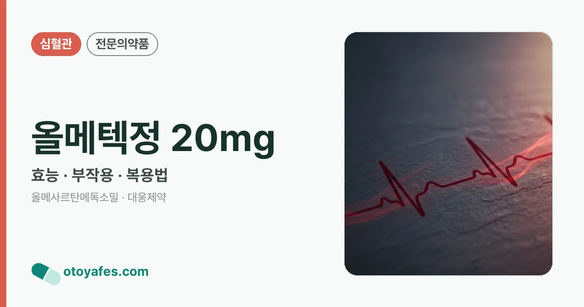올메텍정 20mg 정리 썸네일