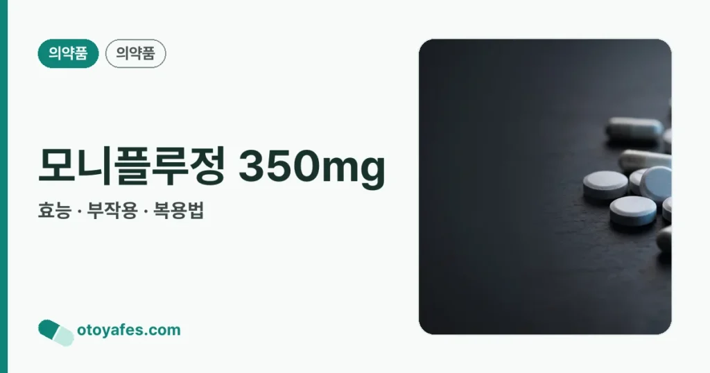 모니플루정 350mg 정리 썸네일