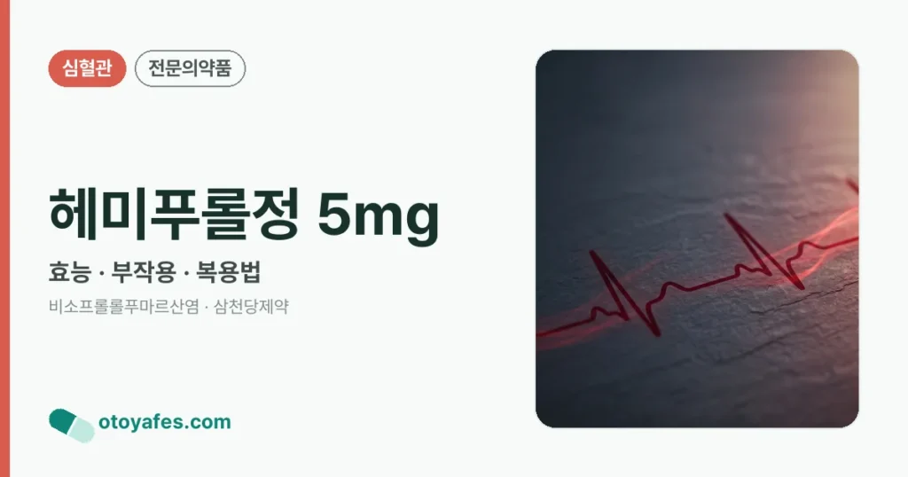 헤미푸롤정 5mg 정리 썸네일