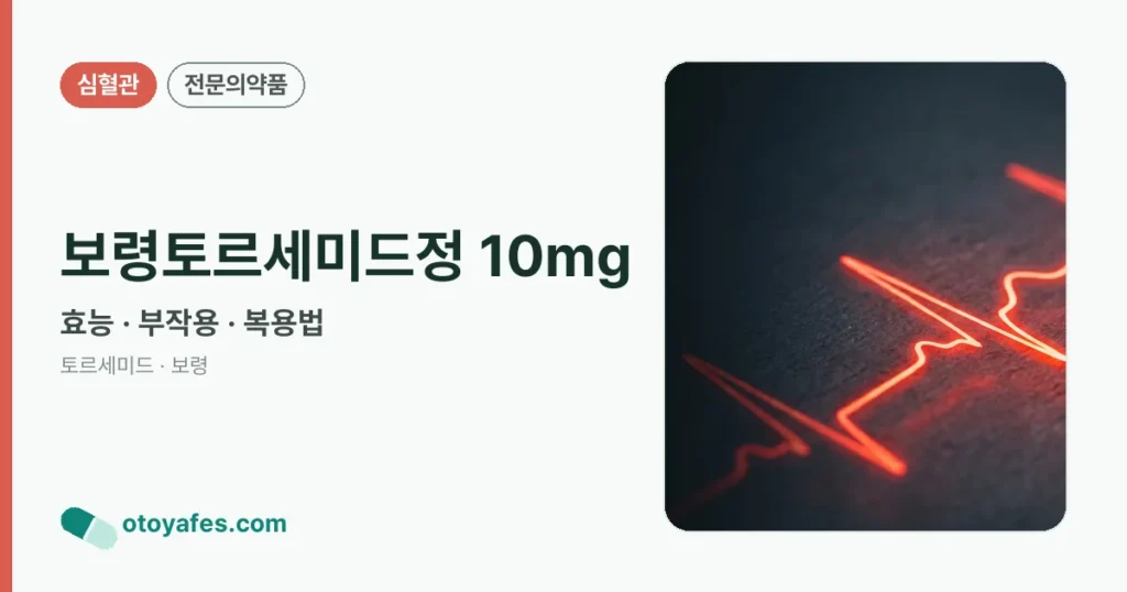 보령토르세미드정 10mg 정리 썸네일
