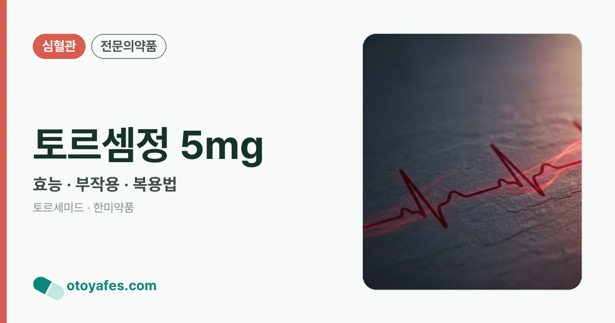 토르셈정 5mg 정리 썸네일
