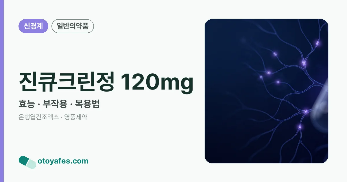 진큐크린정 120mg 정리 썸네일