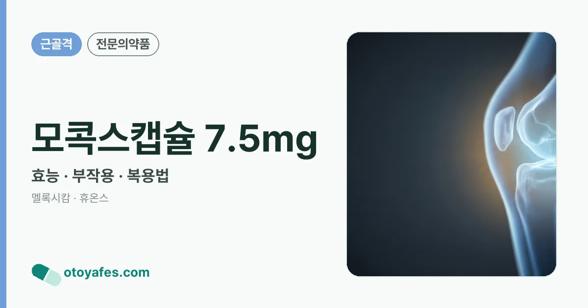 모콕스캡슐 7.5mg 정리 썸네일