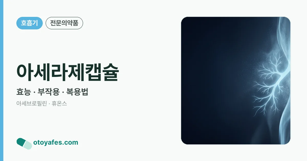 아세라제캡슐 정리 썸네일