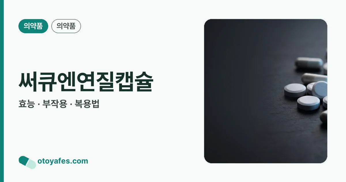 써큐엔연질캡슐 정리 썸네일