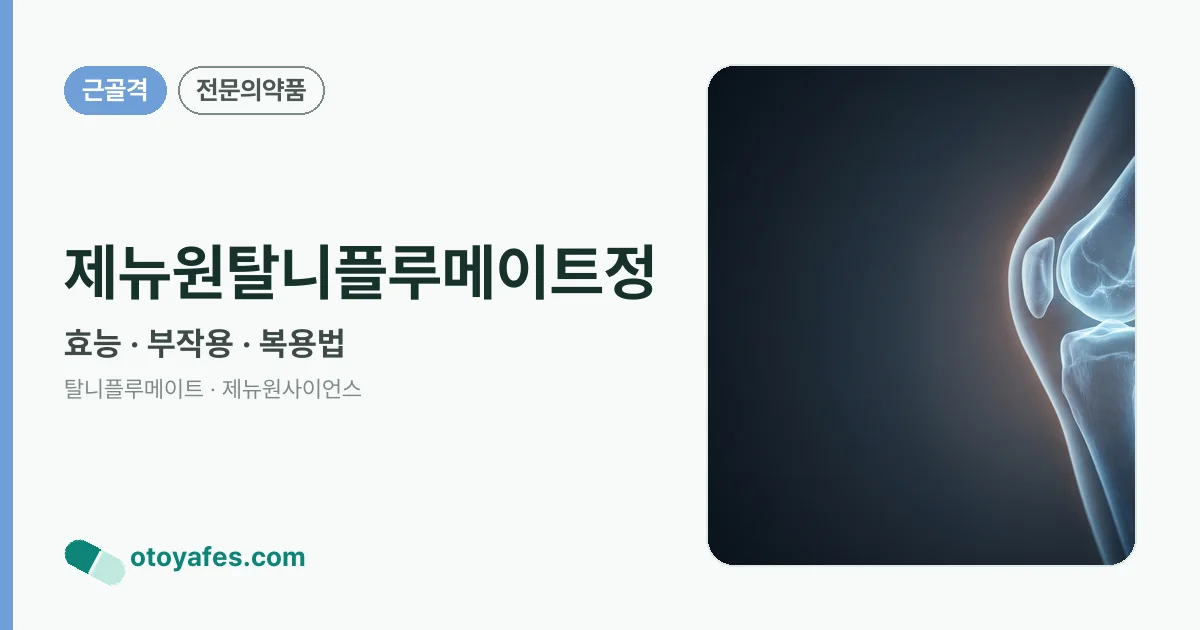 제뉴원탈니플루메이트정 정리 썸네일