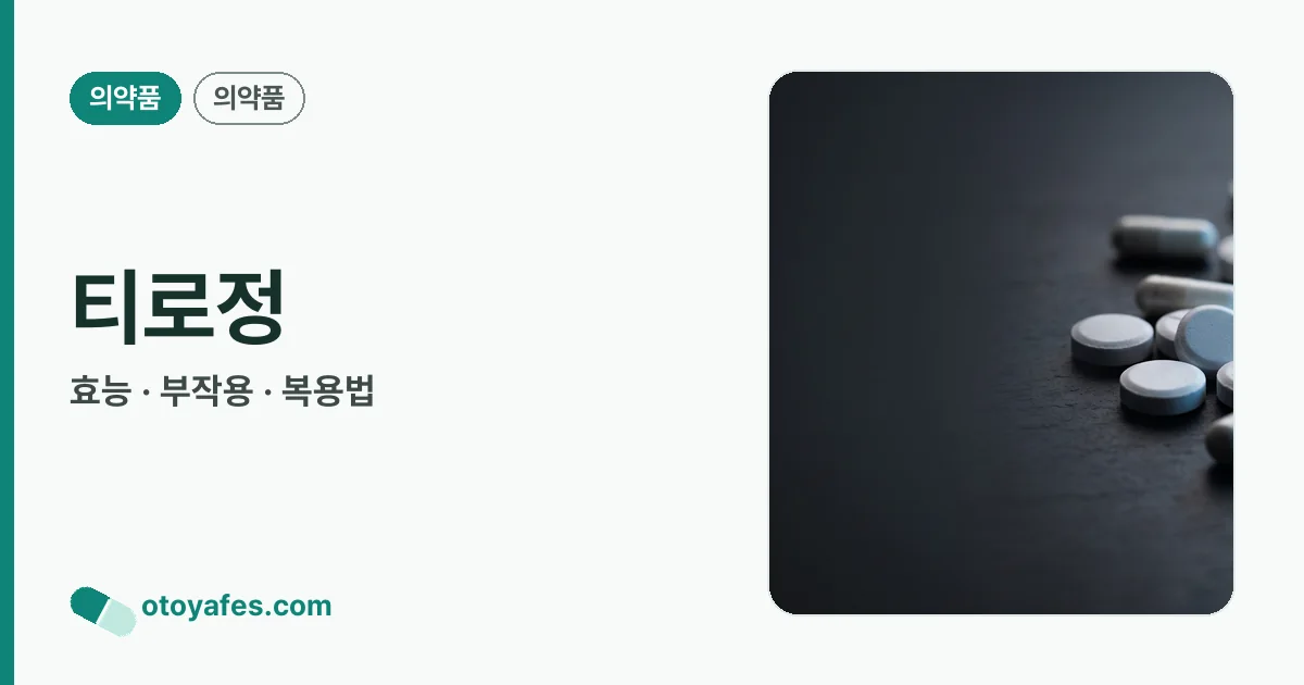 티로정 정리 썸네일