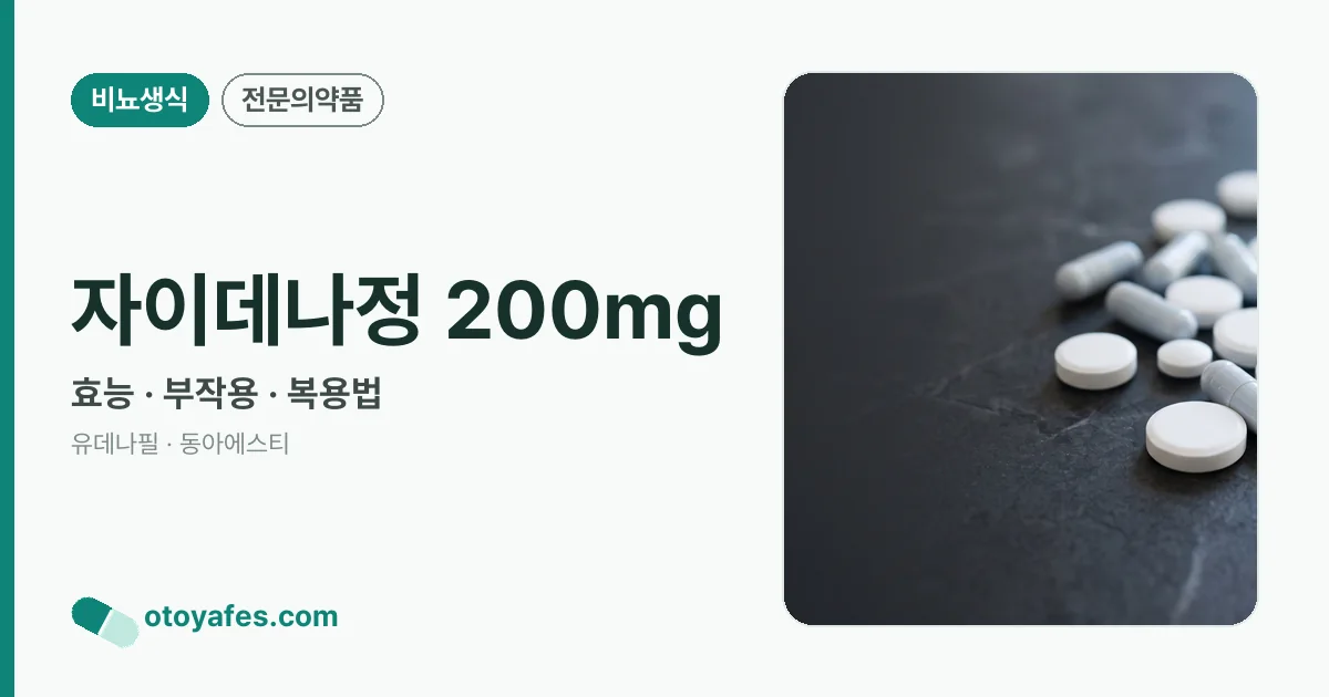 자이데나정 200mg 정리 썸네일