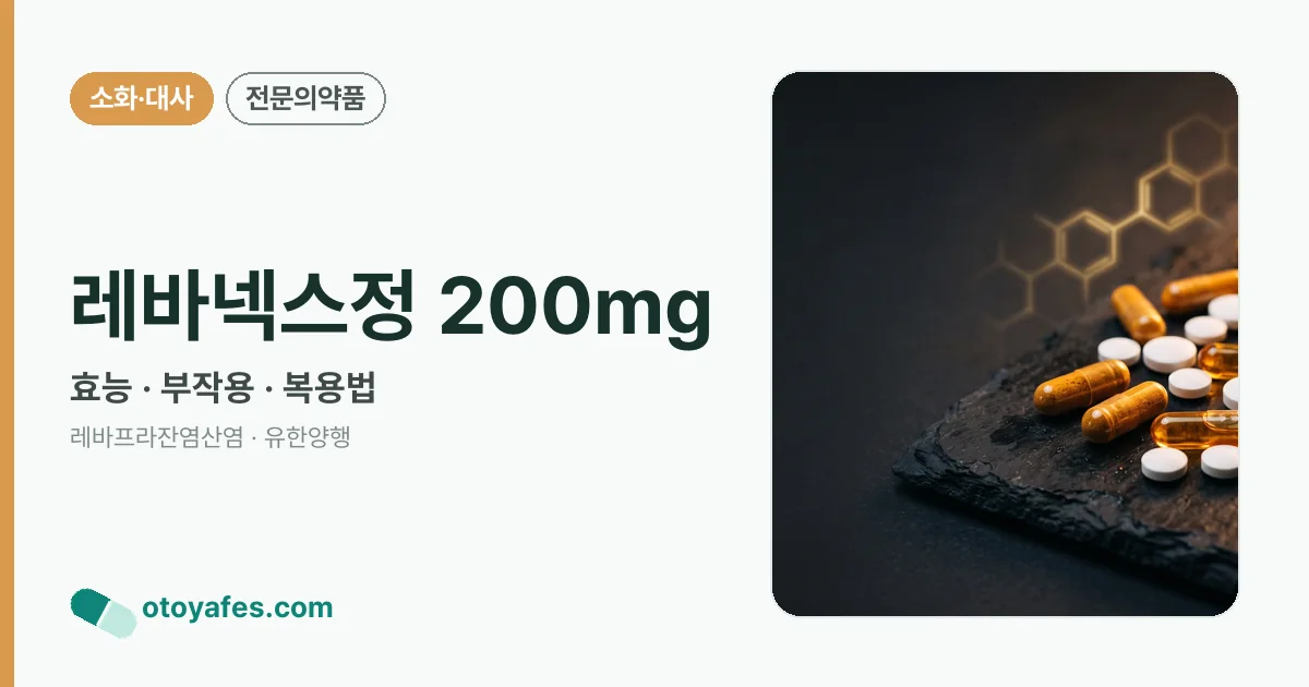 레바넥스정 200mg 정리 썸네일