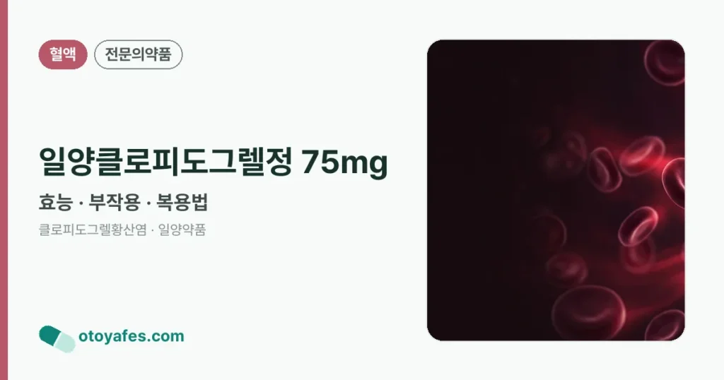 일양클로피도그렐정 75mg 정리 썸네일