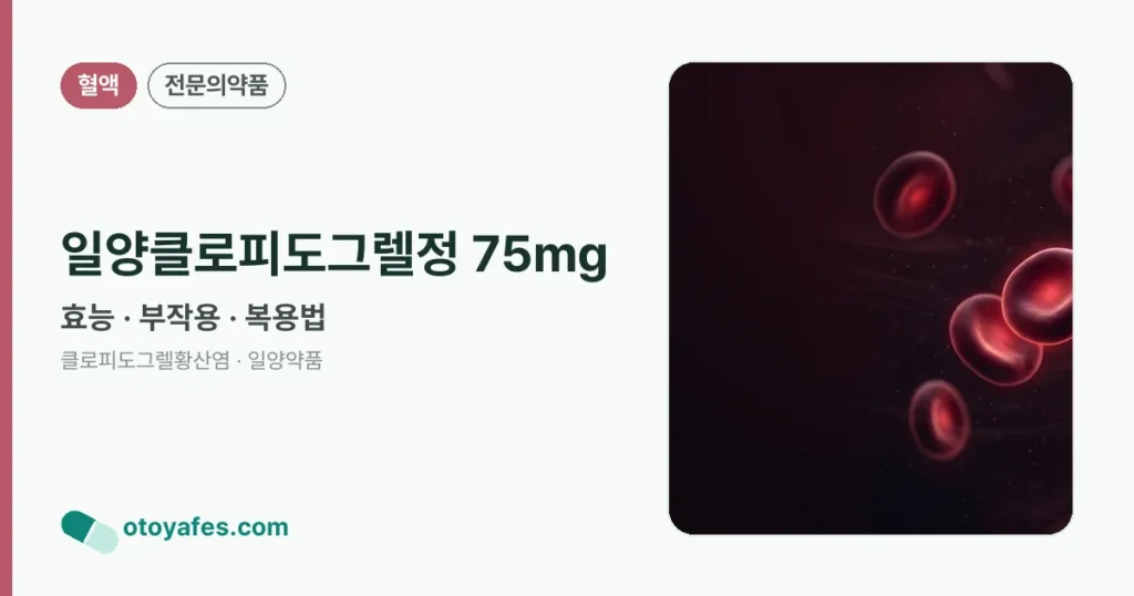 일양클로피도그렐정 75mg 정리 썸네일