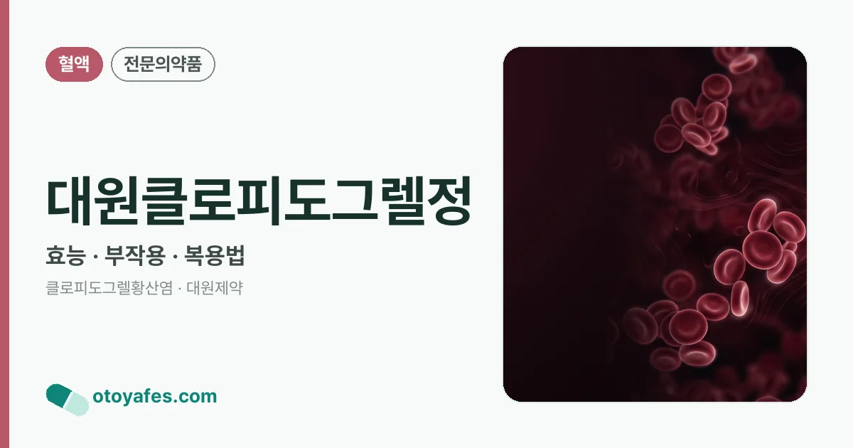 대원클로피도그렐정 정리 썸네일