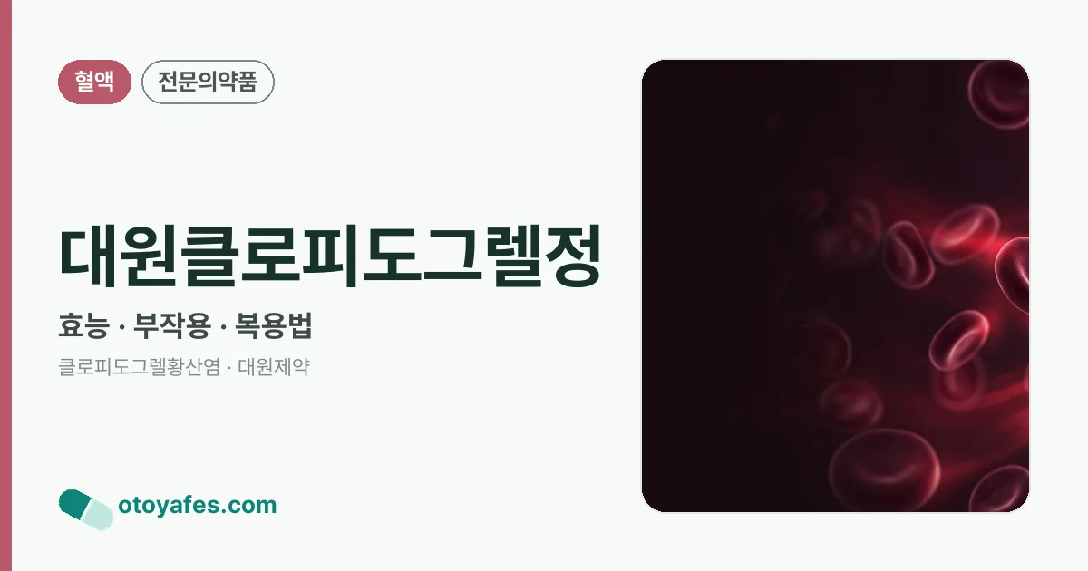 대원클로피도그렐정 정리 썸네일