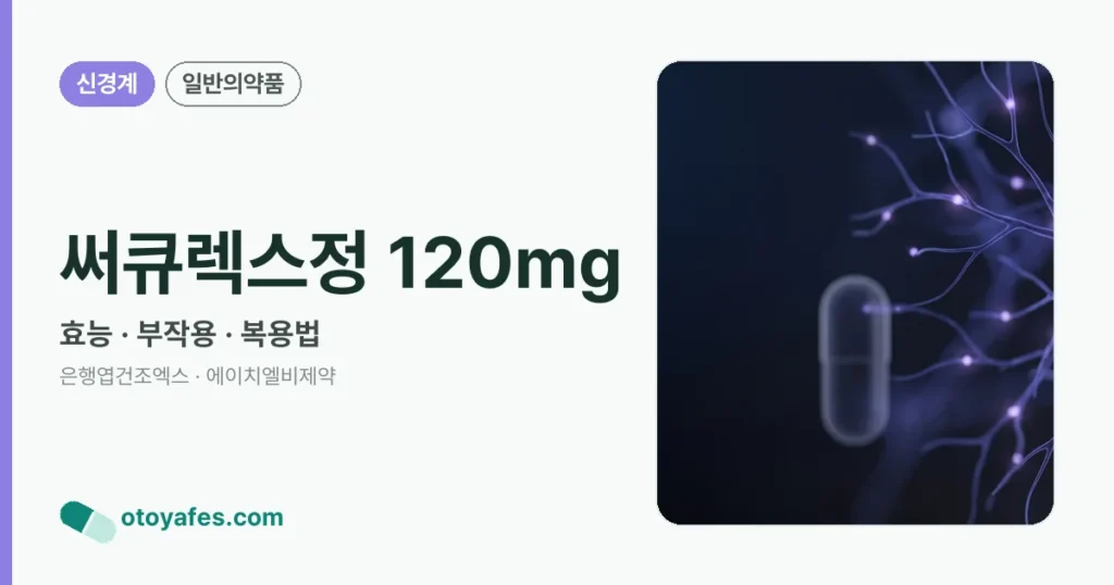 써큐렉스정 120mg 정리 썸네일