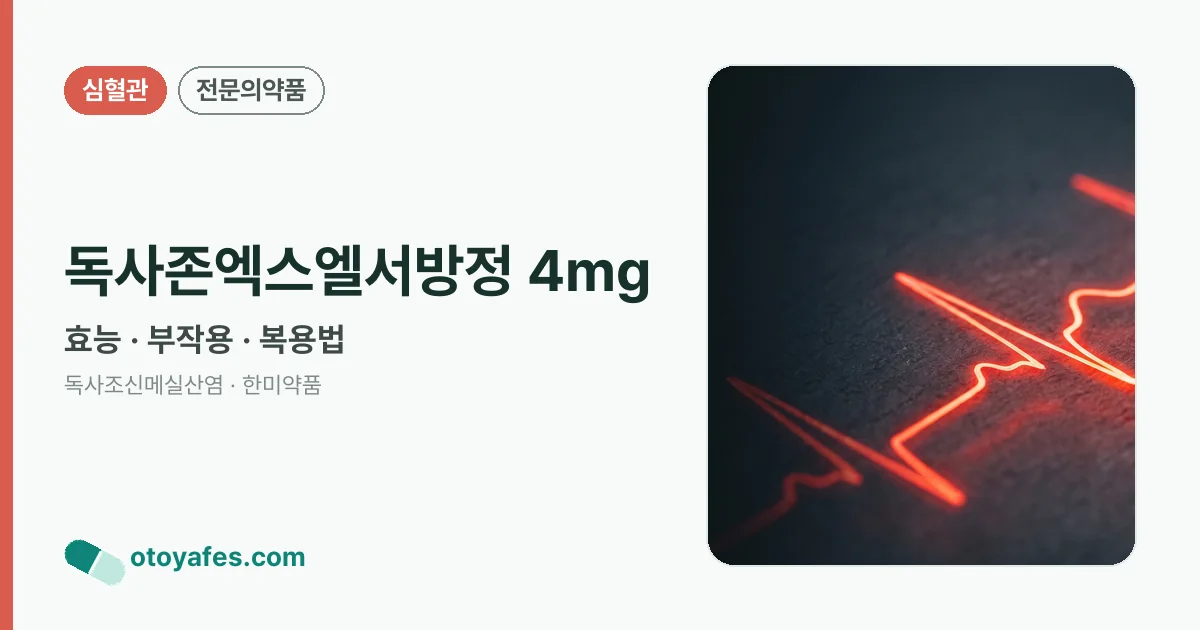 독사존엑스엘서방정 4mg 정리 썸네일