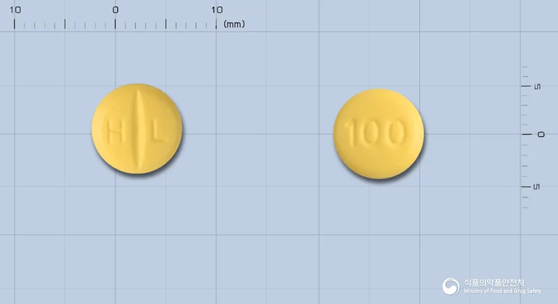 토피론정100밀리그램 실물 사진