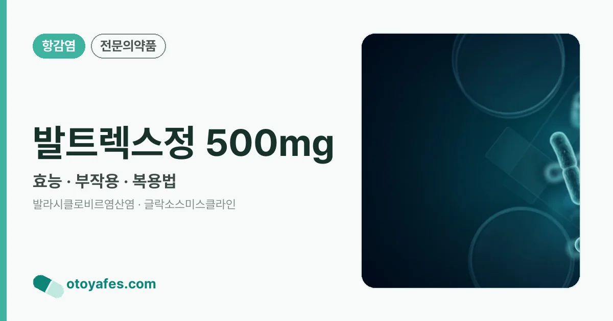 발트렉스정 500mg 정리 썸네일
