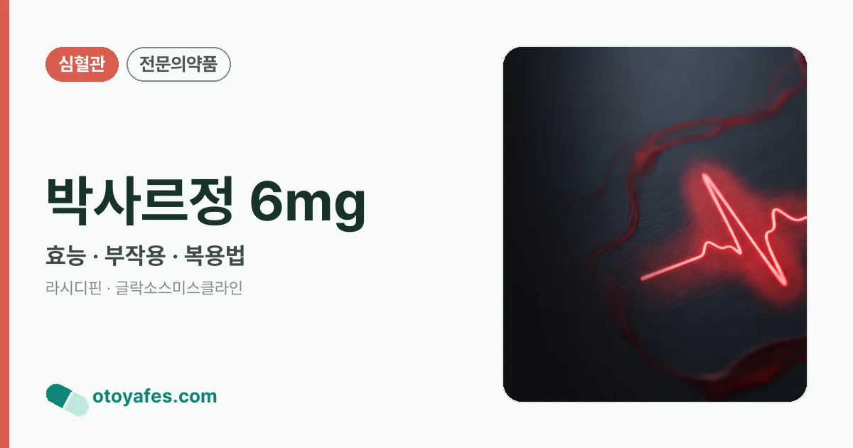 박사르정 6mg 정리 썸네일
