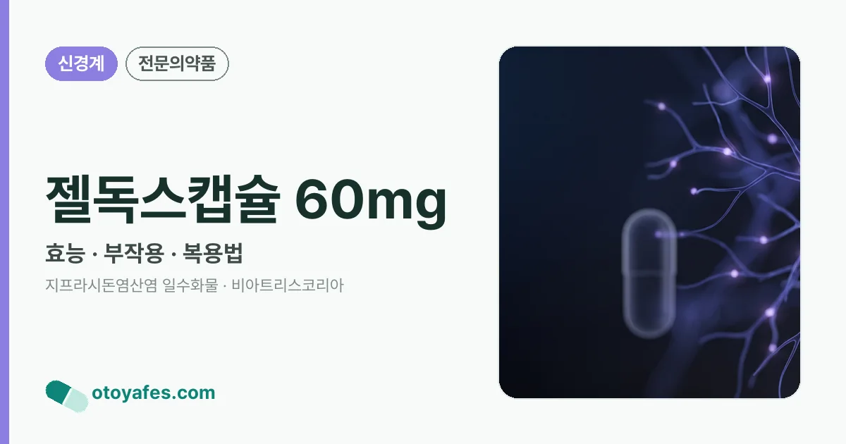 젤독스캡슐 60mg 정리 썸네일