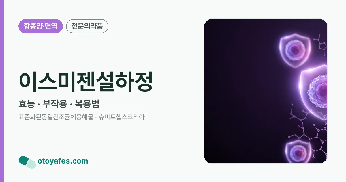 이스미젠설하정 정리 썸네일