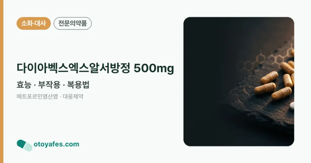 다이아벡스엑스알서방정 500mg 정리 썸네일