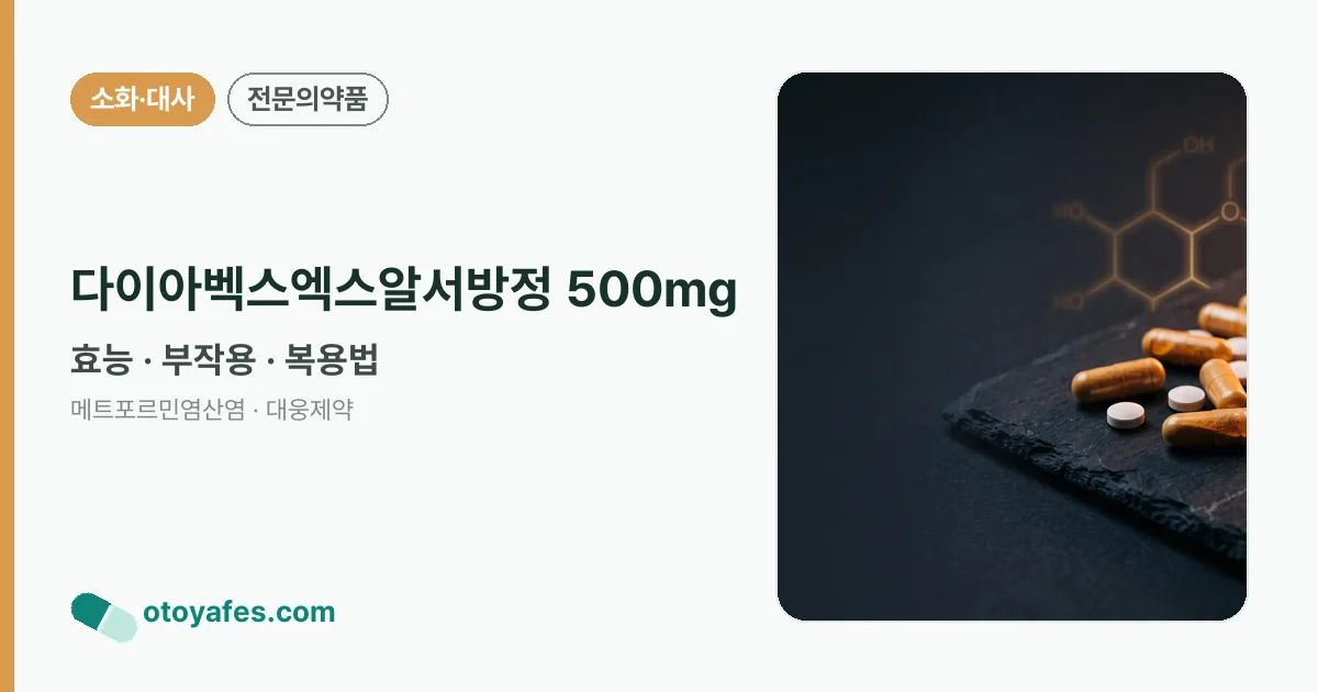 다이아벡스엑스알서방정 500mg 정리 썸네일