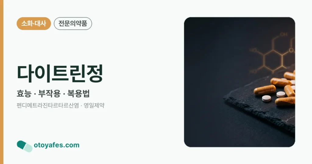 다이트린정: 5가지 효능과 사용 방법 안내