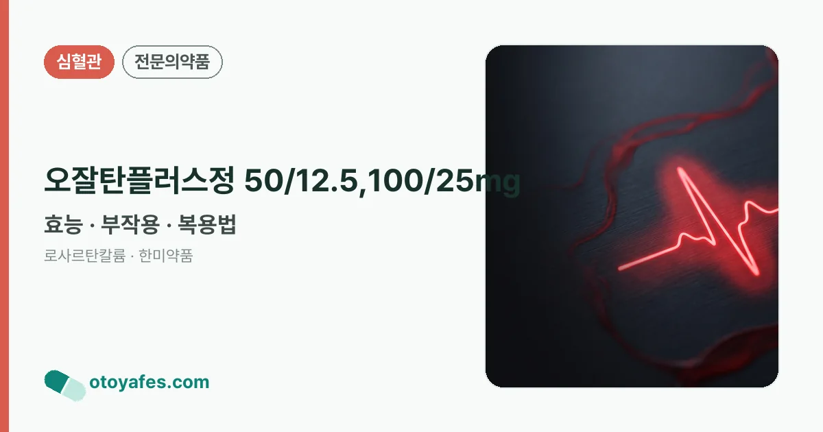 오잘탄플러스정 50/12.5,100/25mg 정리 썸네일
