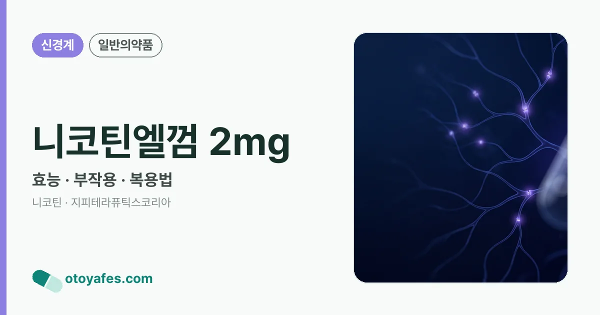 니코틴엘껌 2mg 정리 썸네일