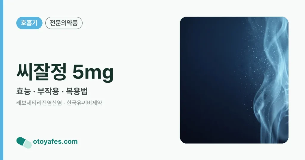 씨잘정 5mg 정리 썸네일