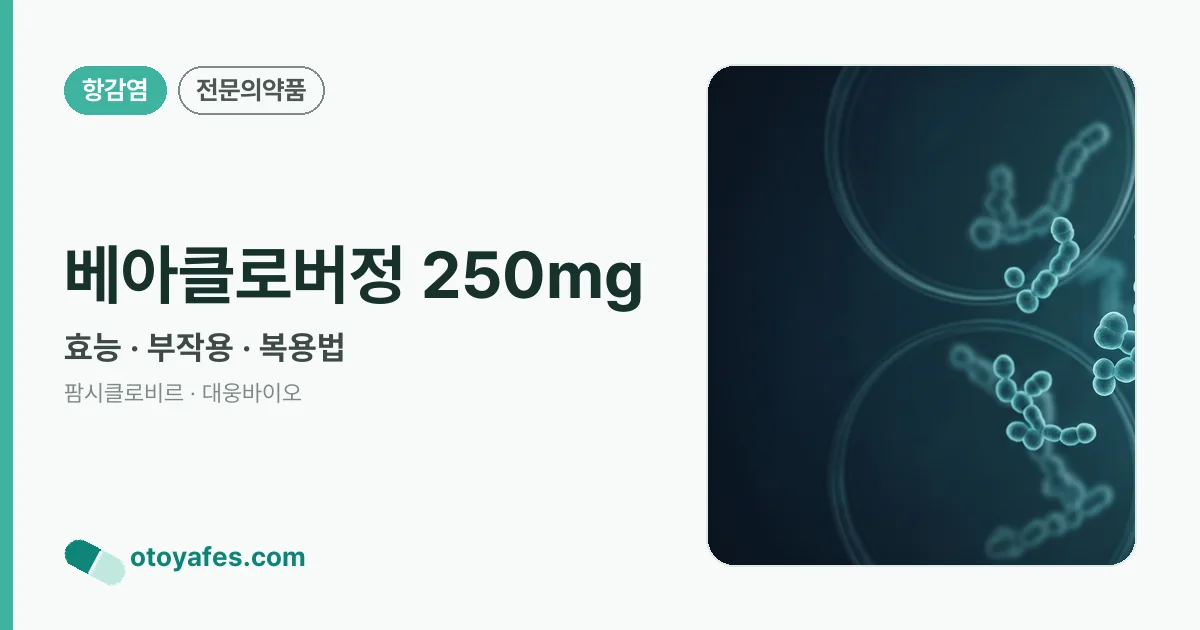베아클로버정 250mg 정리 썸네일