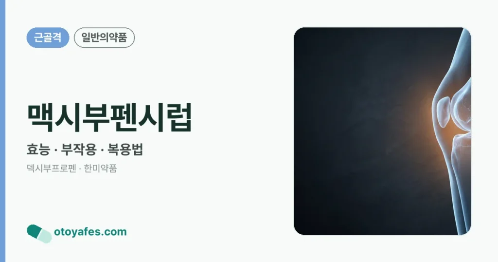 맥시부펜시럽 정리 썸네일
