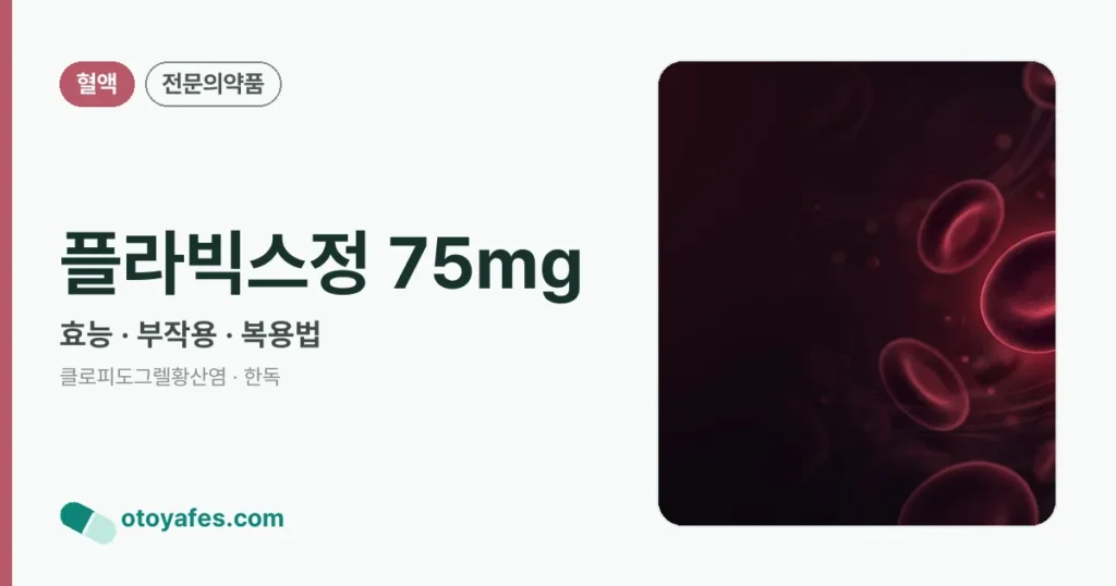 플라빅스정 75mg 정리 썸네일