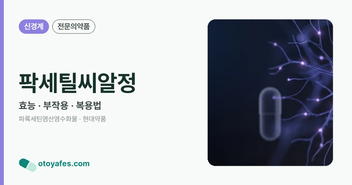 팍세틸씨알정 정리 썸네일
