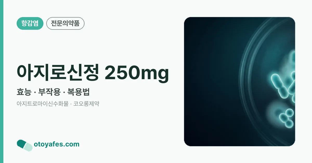 아지로신정 250mg 정리 썸네일