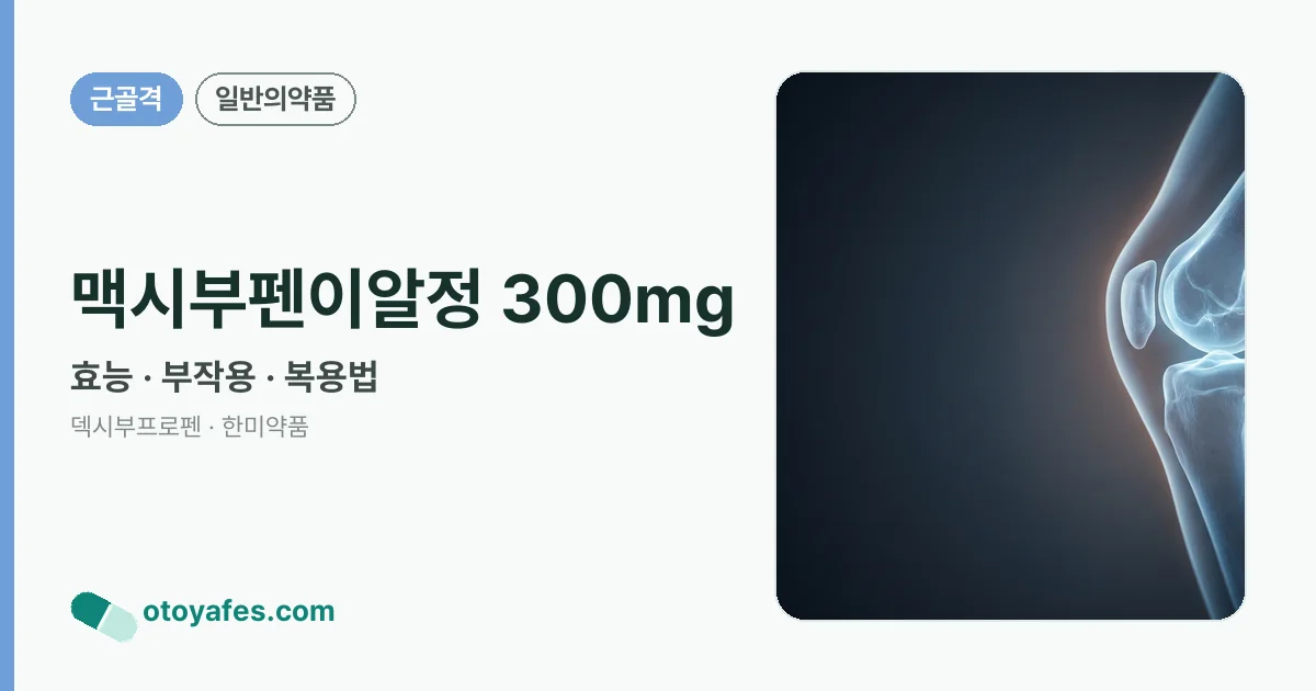 맥시부펜이알정 300mg 정리 썸네일