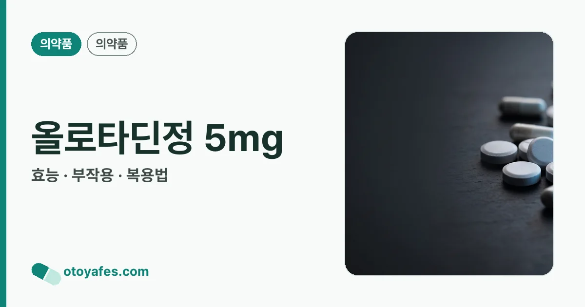 올로타딘정 5mg 정리 썸네일