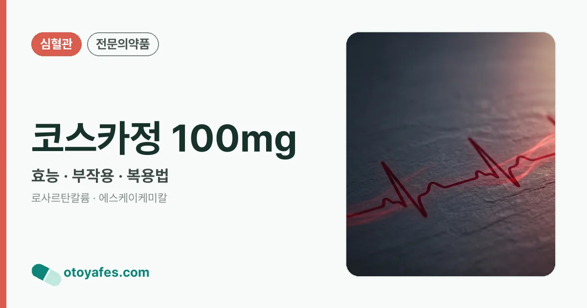 코스카정 100mg 정리 썸네일