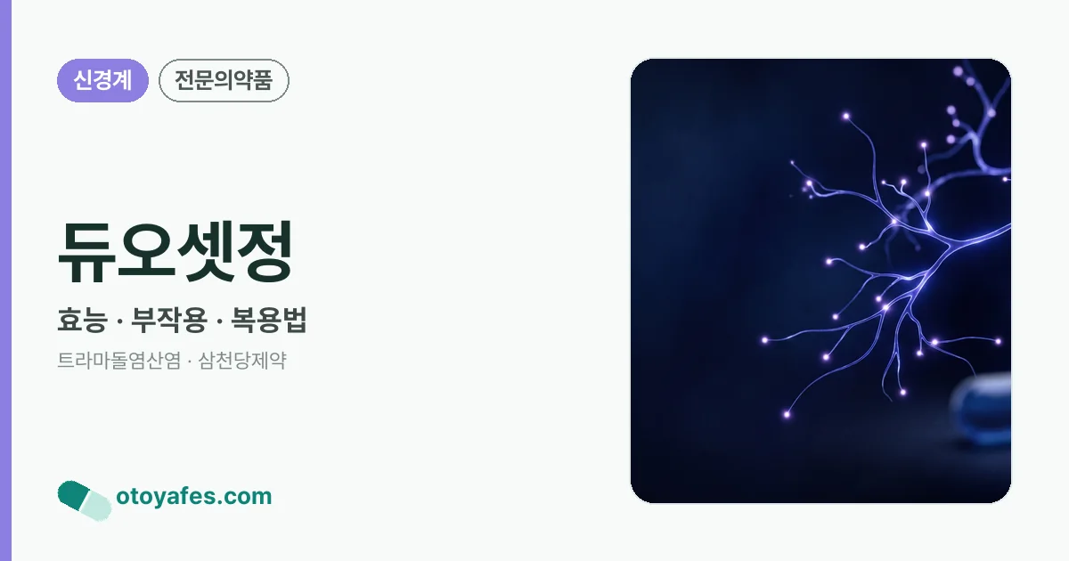 듀오셋정 정리 썸네일