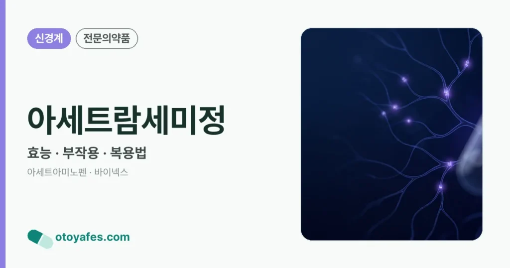 아세트람세미정 정리 썸네일