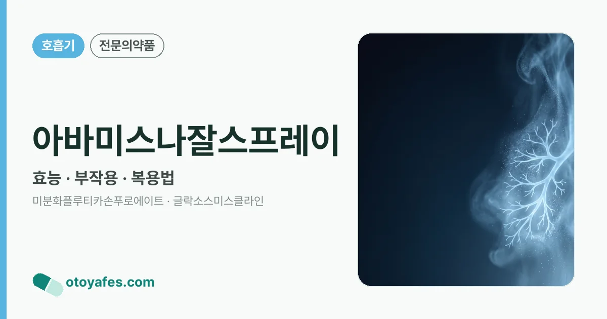 아바미스나잘스프레이 정리 썸네일