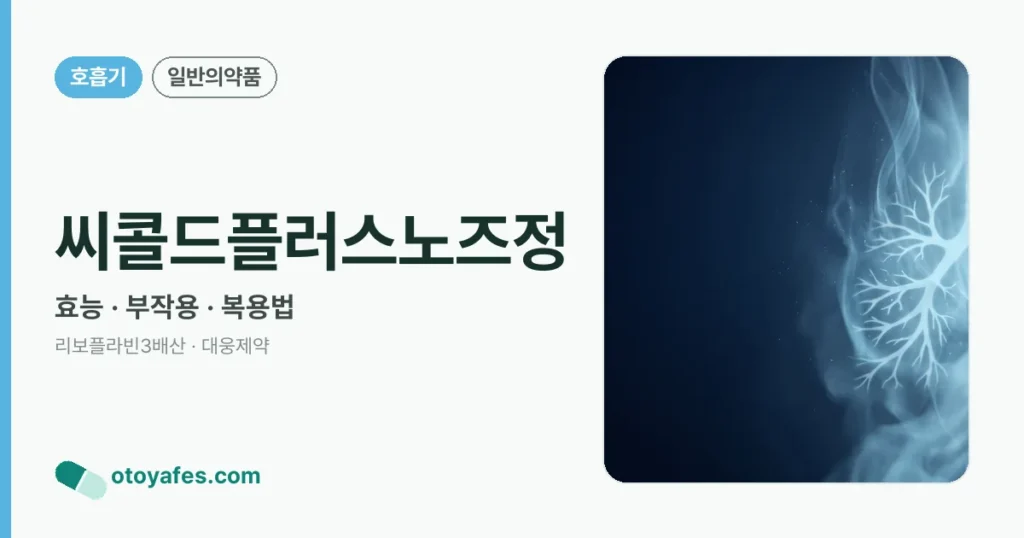 씨콜드플러스노즈정 정리 썸네일