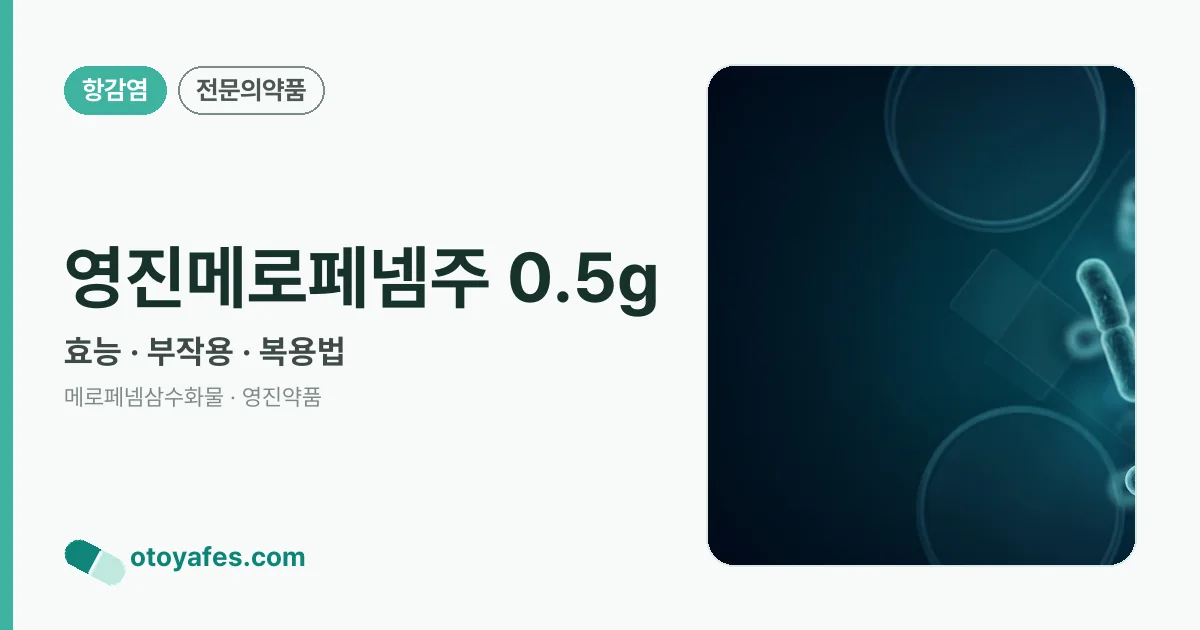 영진메로페넴주 0.5g 정리 썸네일